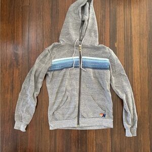 Grey Aviator Nation Zip Up